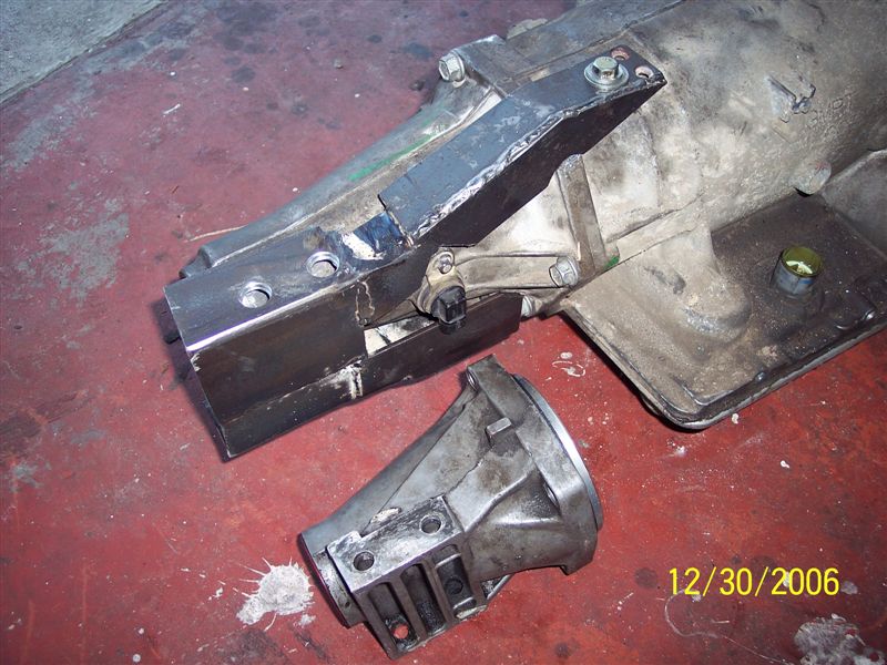 An electronic controlled 4L60E from just about any 1993-2000 GM car can be used for the transmission. As you can see, there must be a fabricated adapter to use this transmission in place of the Corvette-only transmission.