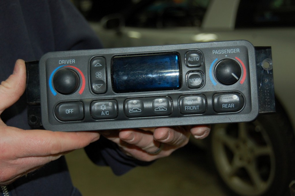 corvette air conditioning control panel