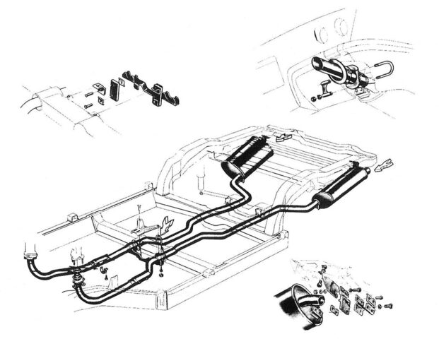 1963 to 1967 Corvette Dual Exhaust system