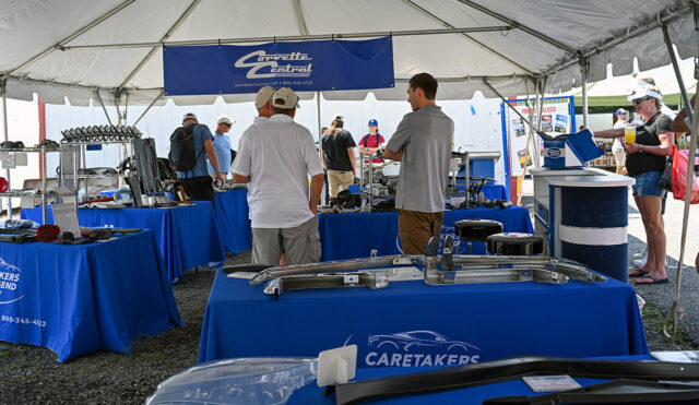 Corvette Central vendor booth at Carlisle