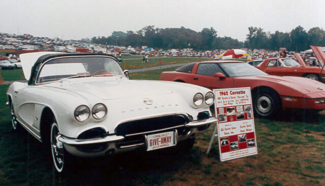 1962 Corvette on display in Carlisle. 