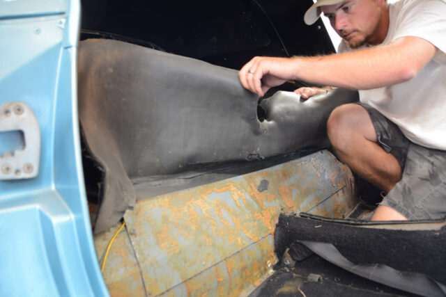 1963 1964 Corvette carpet install